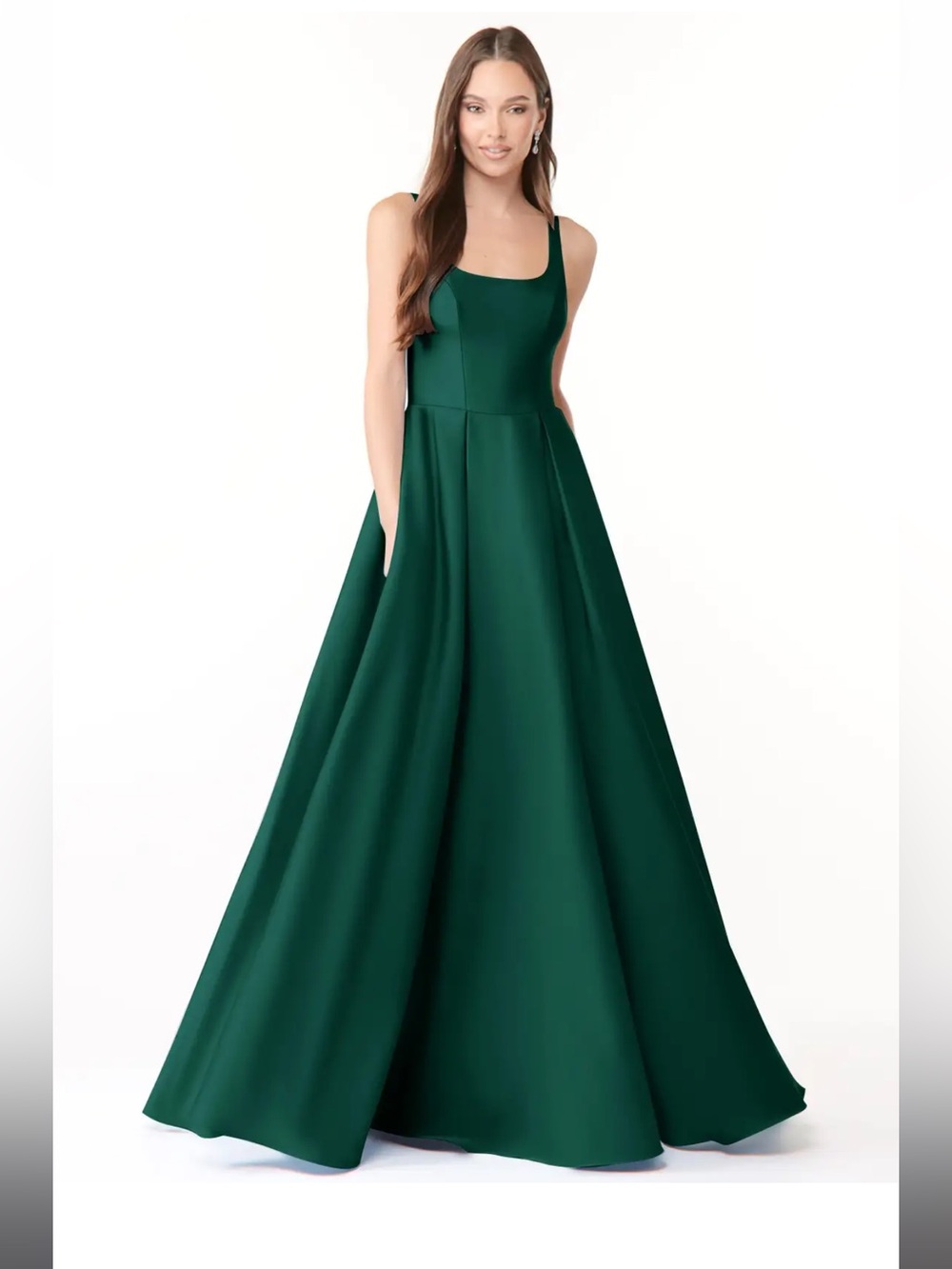 Azazie Neve Dress in Emerald